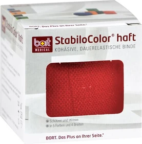 Bort Medical StabiloColor haft Bandage rot, 4cm x 5m, 1 Stück