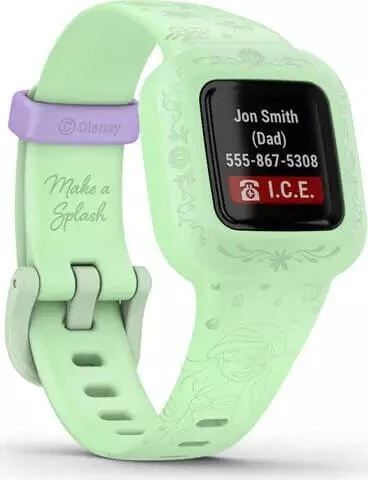 Garmin vivofit jr. 3 Disney Prinzessin Arielle Aktivitäts-Tracker grün