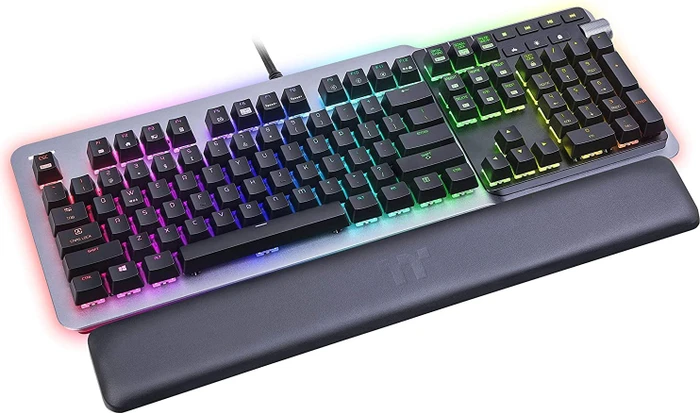 Thermaltake Argent K5 RGB Gaming Keyboard Titanium, MX SPEED RGB Silver, USB, DE
