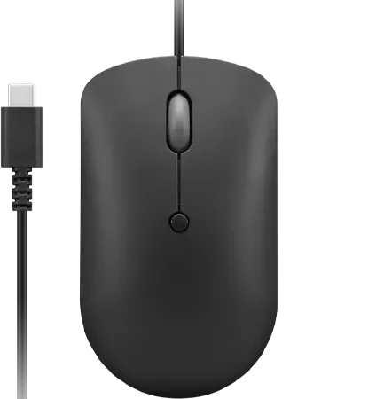Lenovo 400 USB-C Wired Compact Mouse Raven Black, USB