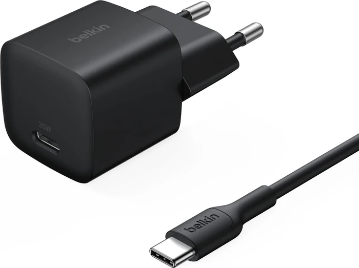 Belkin BoostCharge USB-C-Ladegerät + USB-C/USB-C-Kabel (25W) schwarz