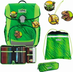 Scout Scout Neo DIN Dino Rex Schultaschen-Set, 4-tlg.