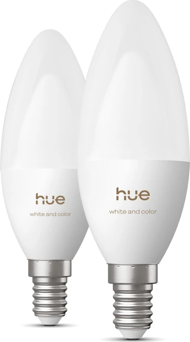 Philips Hue White and Color Ambiance 500 LED-Bulb E14 3.7W, 2 Stück