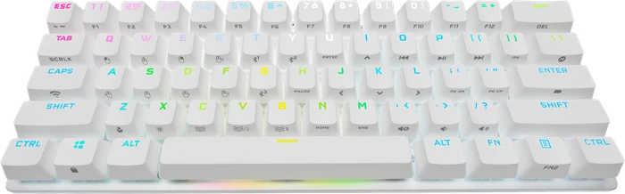 Corsair Gaming K70 PRO MINI Wireless, weiß, MX RGB RED, USB/Bluetooth, US