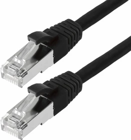 Helos Premium Patchkabel, Cat5e, SF/UTP, RJ-45/RJ-45, 30m, schwarz
