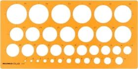 Rumold Duo Kreisschablone, 1-35 mm, orange