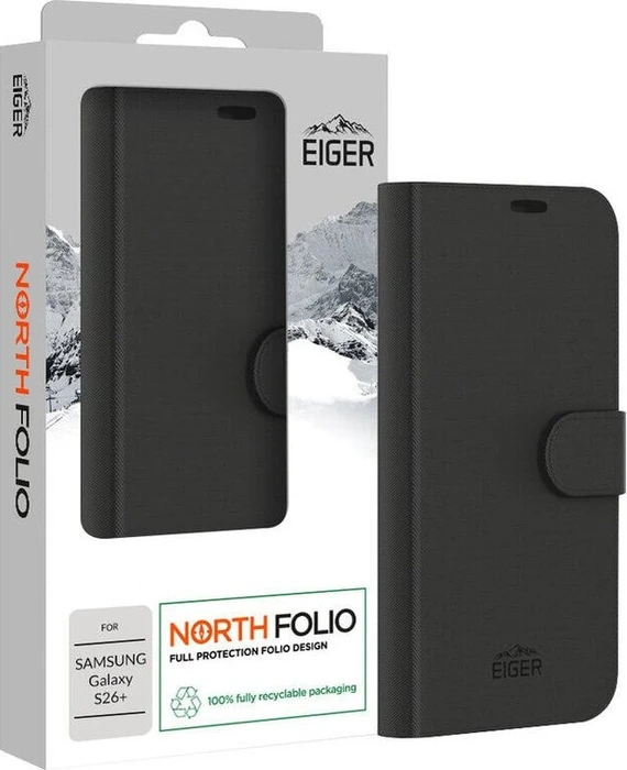 Eiger North Folio Case für Samsung Galaxy S26+ schwarz