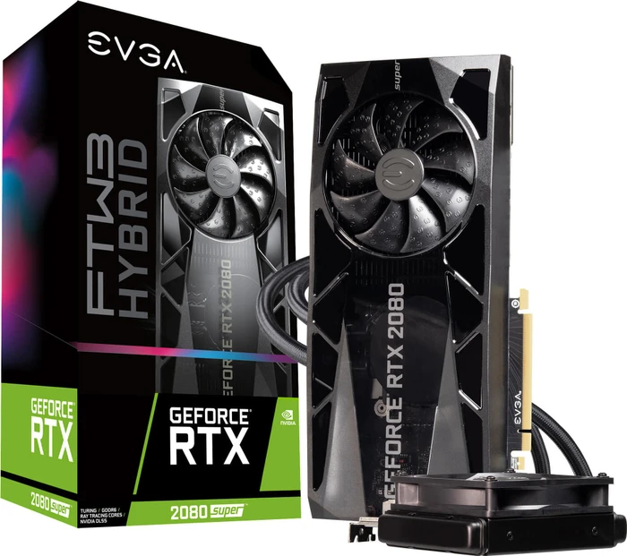 EVGA GeForce RTX 2080 SUPER FTW3 Hybrid Gaming, 8GB GDDR6, HDMI, USB-C, 3x DP