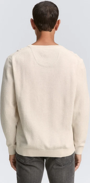 Tom Tailor Bio-Baumwolle Strickpullover soft buttercream melange (Herren)