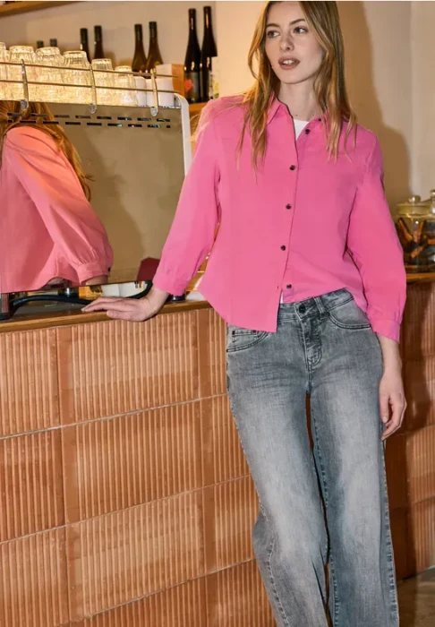 Street One Studio Hemdbluse Hemd langarm glowy pink (Damen)