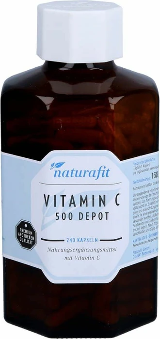 naturafit Vitamin C 500 Depot Kapseln, 240 Stück