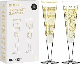 Ritzenhoff Goldnacht H23 Champagnerglas, 2 Stück