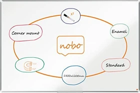 Nobo Whiteboard Premium Plus, weiß, 120x180cm