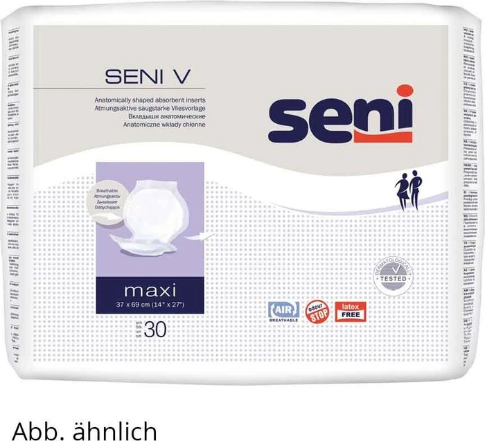 Seni V Vlies Maxi Hygieneeinlage, 120 Stück (4x 30 Stück)