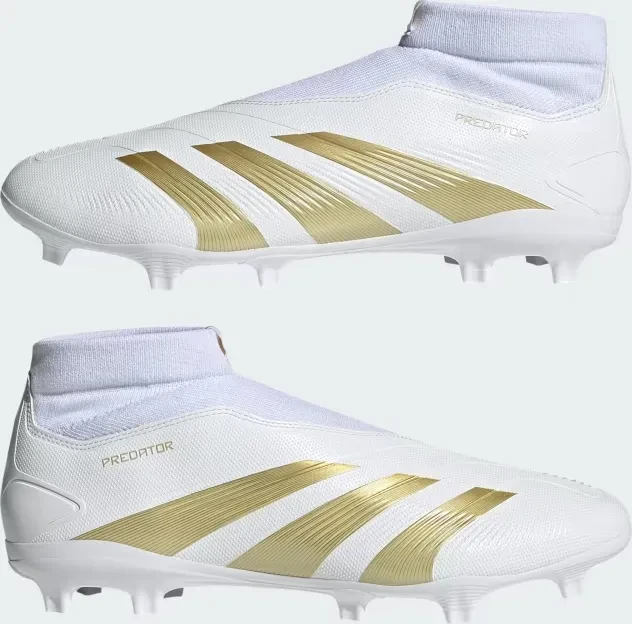 adidas Predator League Laceless FG cloud white/gold metallic/sandy beige met