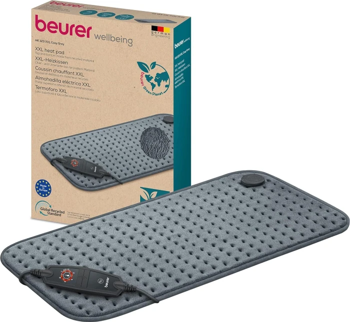 Beurer HK 123 XXL Heizkissen Green Planet cosy grey