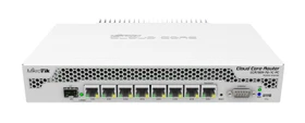 MikroTik RouterBOARD Rackmount Gigabit Router, 7x RJ-45, 1x RJ-45/SFP, PoE (CCR1009-7G-1C-PC)