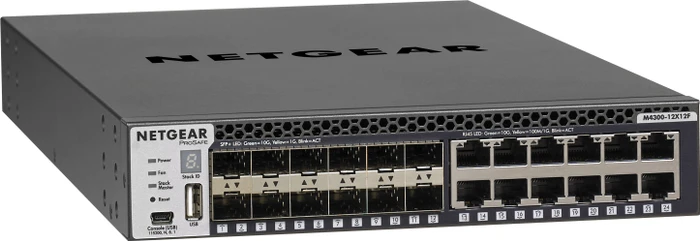 Netgear ProSAFE M4300 Desktop 10G Managed Switch, 12x RJ-45, 12x SFP+