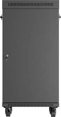 Lanberg 19" Rackschrank 22HE, LCD, freistehend, Flat Pack, V2, Glastür, IP20, RAL 9004, 800mm tief