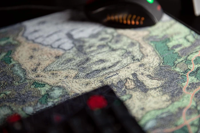 Konix Dungeons & Dragons XXL Faerun Map Mouse Pad, 800x460mm, Motiv blau/grün
