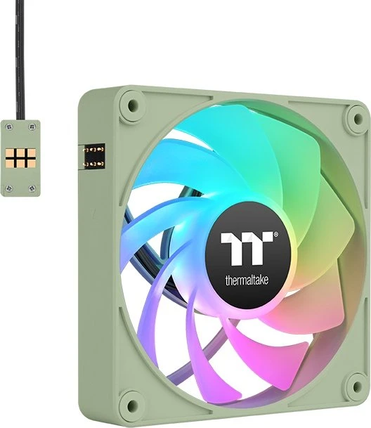 Thermaltake CT140 EX ARGB Sync Reverse Matcha Green, grün/weiß, 140mm, 3er-Pack