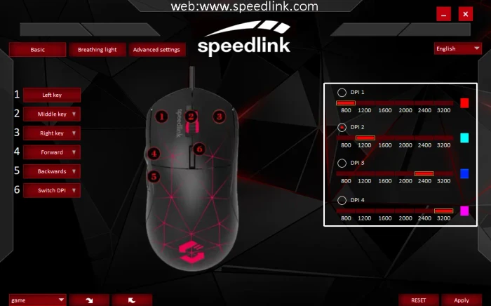 Speedlink Corax Gaming Mouse schwarz, USB