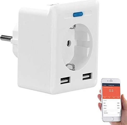 Luminea Home Control WiFi Steckdose, Smart-Steckdose