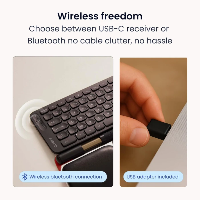 Contour Design Balance Mid-Size Compact Wireless Keyboard, schwarz, USB/Bluetooth, ND