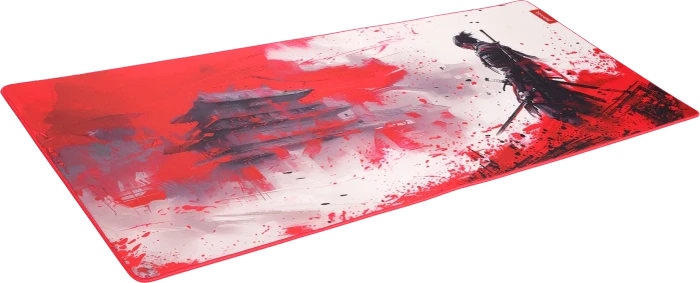 Marvo Monka Zowa XL Gaming Mousepad, 900x400mm, Samurai-Motiv rot/schwarz