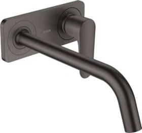 Hansgrohe Axor Citterio M Waschbeckenarmatur mit Platte 227mm brushed black chrome