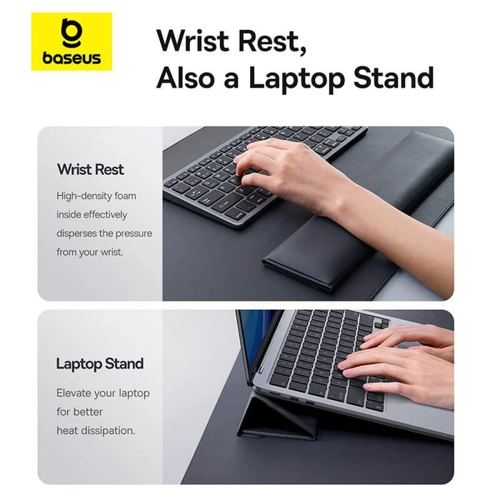 Baseus MagPro Series II Desk Mat mit Handballenauflage, 770x340mm, schwarz