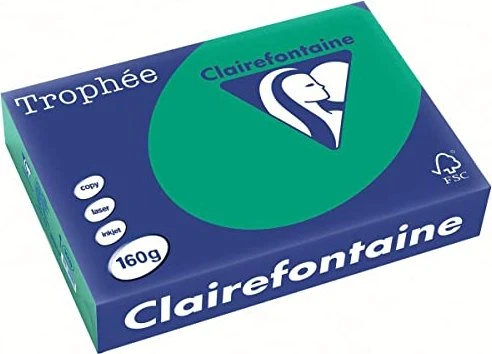 Clairefontaine Trophée Universalpapier matt tannengrün, A4, 160g/m², 250 Blatt