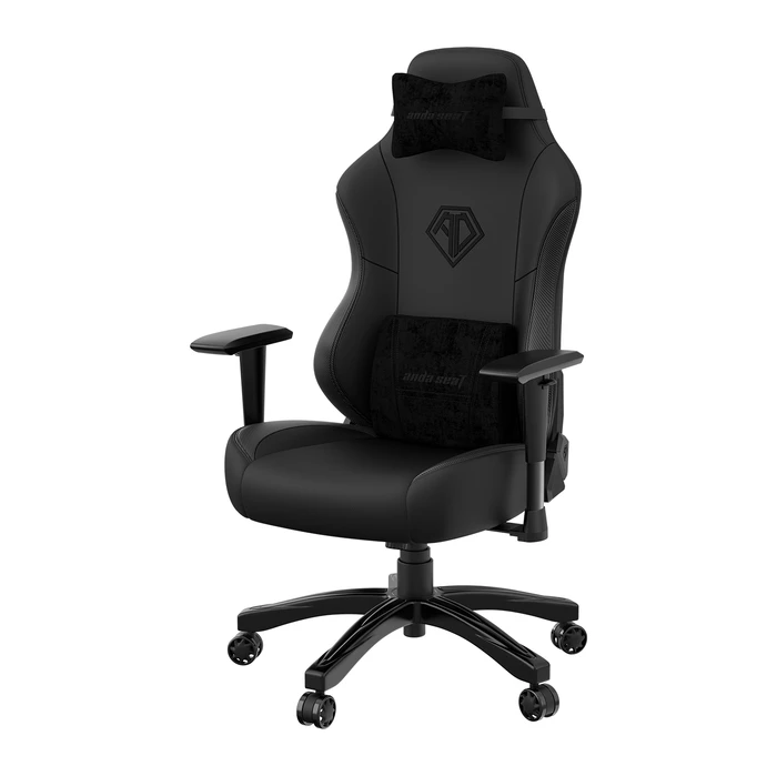 Anda Seat Phantom 3 L Gamingstuhl, Stormy Black, Kunstleder schwarz/Logo schwarz