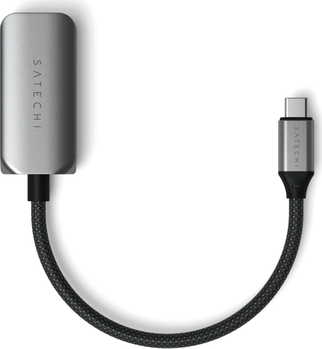 Satechi USB-C 2.5 Gigabit Ethernet Adapter, Space Gray, USB-C 3.0 [Stecker]