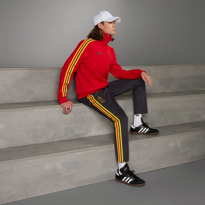 adidas Belgien Beckenbauer Originals Trainingsjacke better scarlet