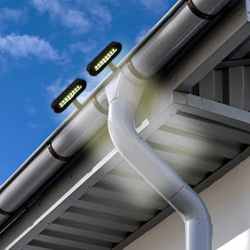 Haushalt International LED Solar Dachrinnenleuchte schwarz, 2 Stück
