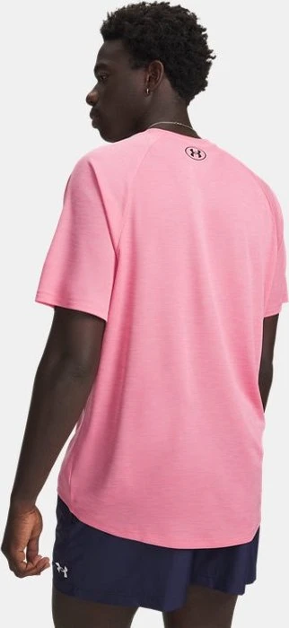 Under Armour Tech Textured Funktionsshirt kurzarm prime pink/black (Herren)
