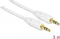 DeLOCK Klinkenkabel 3-Pin Stereo, 3.5mm Stecker auf 3.5mm Stecker, weiß, 3.0m Vorschaubild