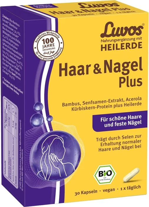 Luvos Heilerde Bio Haar & Nagel Plus Kapseln, 30 Stück