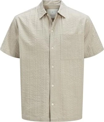 Jack & Jones Relaxed Fit Hemd kurzarm silver lining (Herren)