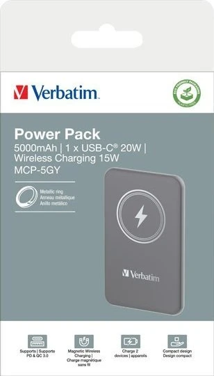 Verbatim Charge 'n' Go Power Bank 5000mAh grau