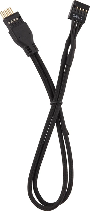 Corsair Frontpanel Verlängerung 30cm, sleeved, schwarz