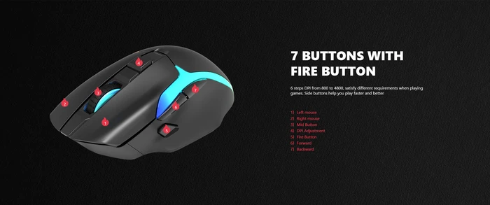 Marvo Scorpion M729W Wireless Gaming Mouse, USB