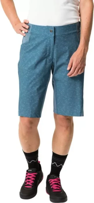 Vaude Ledro Print Shorts Fahrradhose kurz blue gray (Damen)