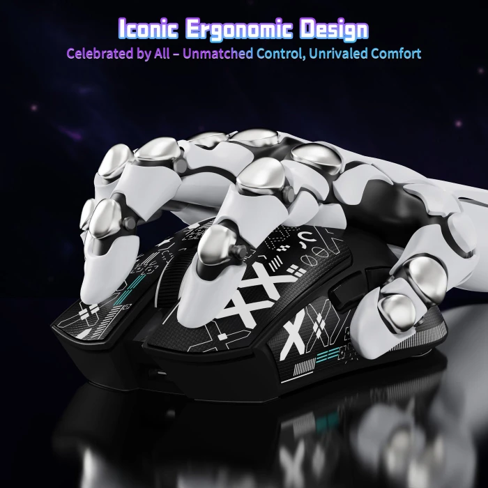 Attack Shark X11SE Wireless Gaming Mouse schwarz, inkl. Grip Tape, USB/Bluetooth