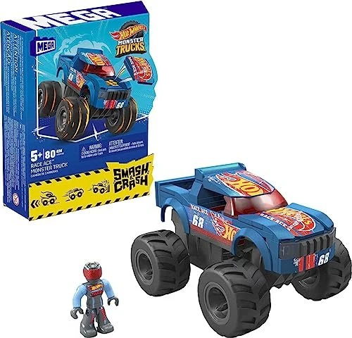 Mattel Mega Bloks Hot Wheels Smash-und-Crash Race Ace Monster Truck