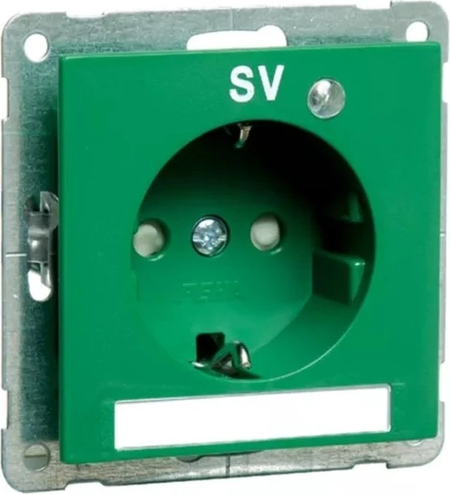 Peha NOVA Steckdose SCHUKO SV Beschriftungsfeld LED, grün