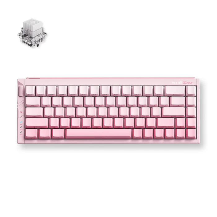 Mchose Ace 68 Turbo HE Gaming Keyboard, Peachy Pink, LEDs RGB, Mount Tai Magnetic Switch GT, USB, US