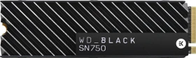 Western Digital WD_BLACK SN750 NVMe SSD 500GB, M.2 2280 / M-Key / PCIe 3.0 x4, Kühlkörper