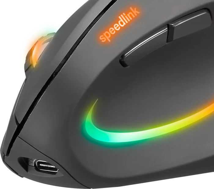 Speedlink Piavo Pro Vertical Wireless Mouse Rubber Black, schwarz, USB